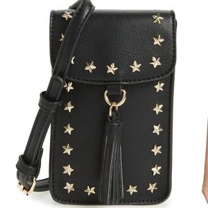 BP Studded Faux Leather Phone Crossbody Bag